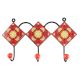 Red Base Yellow Sunflower Ceramic Tile Hook